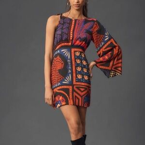 Farm Rio One-Shoulder Mini Dress Size Small